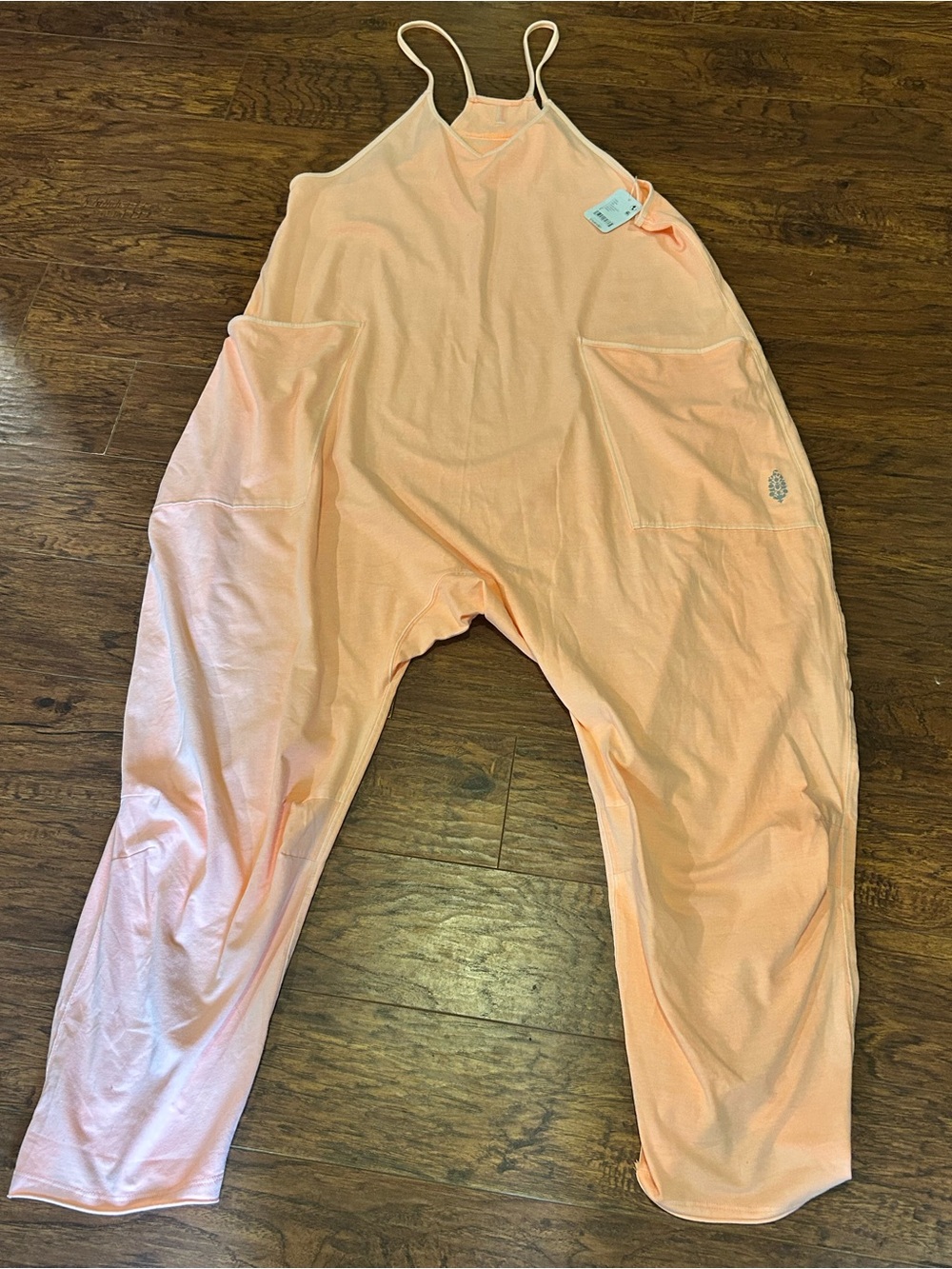 Coral Pink Women's Casual Relaxed Jumpsuit - Picture 4 of 6